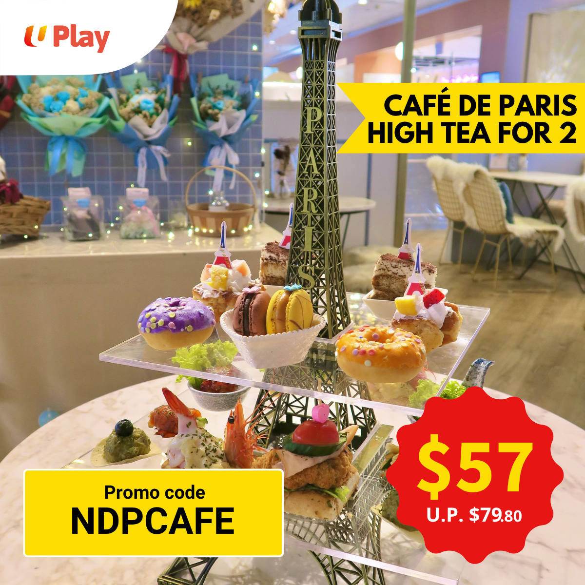Café De Paris High Tea for 2